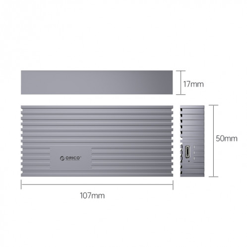 ORICO M234C3-U4-GY 40Gbps M.2 NVME USB4.0 SSD Enclosure(Grey) SO801A1431-07