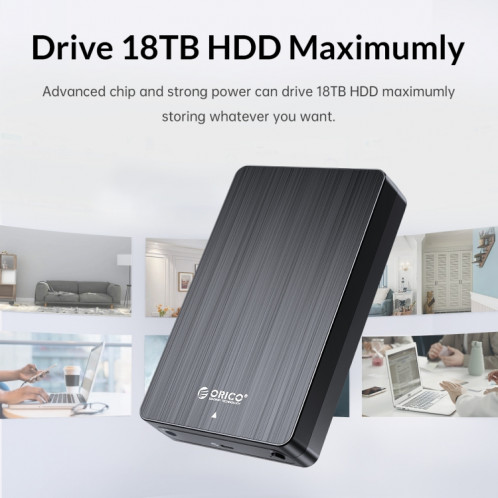 ORICO HM25C3 Boîtier de disque dur USB3.1 Gen1 Type-C 2,5 pouces, prise : (noir) SO901A1379-08
