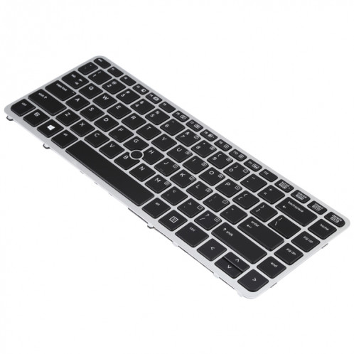 Pour clavier HP EliteBook 840 G1 US Version avec rétroéclairage et pointage (argent) SH701A606-05