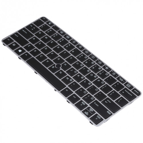 Pour clavier HP EliteBook 820 G3 US Version avec rétroéclairage et pointage (argent) SH702A106-05