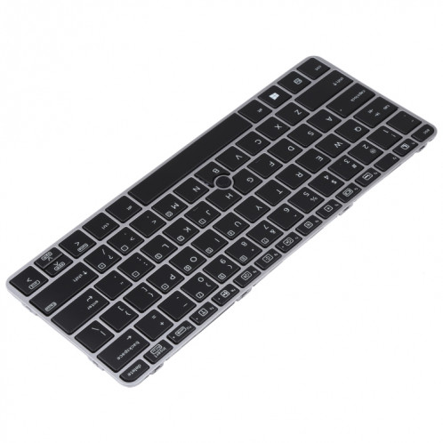 Pour clavier HP EliteBook 820 G3 US Version avec rétroéclairage et pointage (argent) SH702A106-05