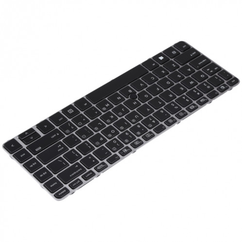 Pour clavier HP EliteBook 840 G3 US Version avec rétroéclairage et pointage (argent) SH703A280-05