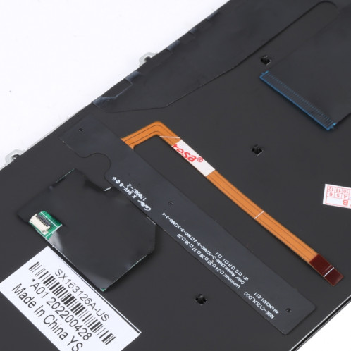Pour clavier HP EliteBook 840 G3 US Version avec rétroéclairage et pointage (argent) SH703A280-05