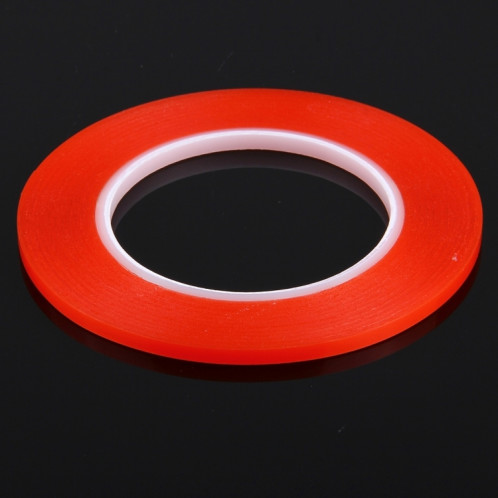 Lot de 10 rubans adhésifs double face de 2 mm de largeur, longueur : 25 m (rouge). SH402A35-06