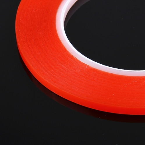 Lot de 10 rubans adhésifs double face de 2 mm de largeur, longueur : 25 m (rouge). SH402A35-06