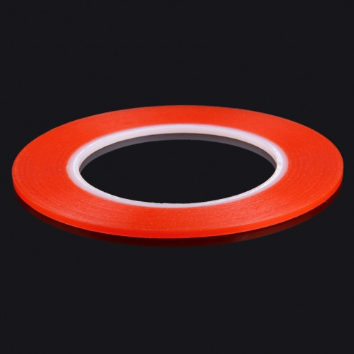Lot de 10 rubans adhésifs double face de 3 mm de largeur, longueur : 25 m (rouge). SH403A334-06