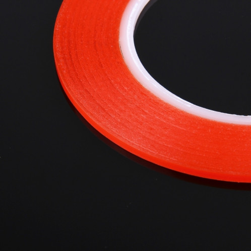 Lot de 10 rubans adhésifs double face de 3 mm de largeur, longueur : 25 m (rouge). SH403A334-06