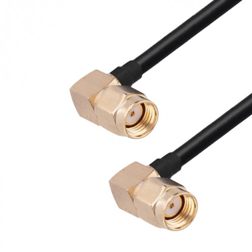 Coude mâle RP-SMA vers coude mâle RP-SMA Câble adaptateur coaxial RF RG174, longueur : 1 m SH061468-03
