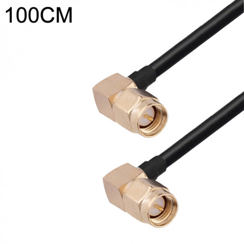 Câble adaptateur coaxial RF coude mâle SMA vers coude mâle SMA RG174, longueur : 1 m SH0615554-03