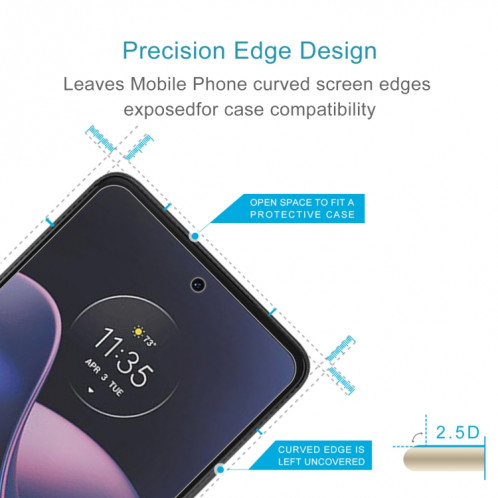 10 PCS 0.26mm 9H 2.5D Film En Verre Trempé Pour Motorola Edge (2022) SH9201931-06