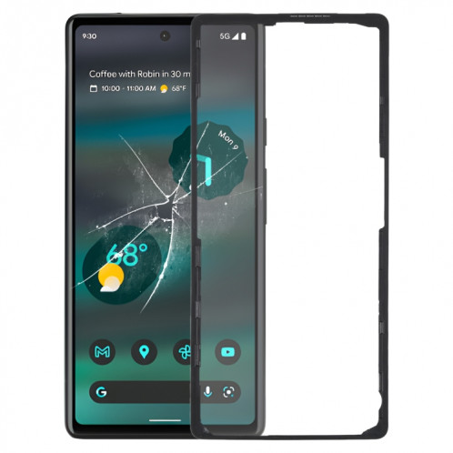 Cadre de lunette d'écran LCD avant pour Google Pixel 6A SH21031553-06