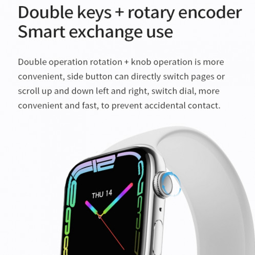 Watch 8 Max 1,85 pouces Recharge sans fil Bluetooth Appel NFC Smartwatch (Bleu) SH401B1548-011