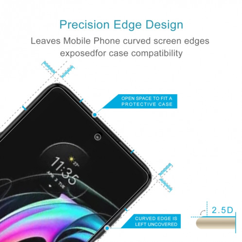Pour Motorola Edge 30 Neo 50 PCS 0.26mm 9H 2.5D Film de verre trempé SH05011847-06