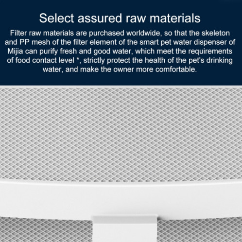 Ensemble de filtres d'origine Xiaomi Mijia pour distributeur d'eau intelligent pour animaux de compagnie (EDA0020529) (blanc) SX501A791-06
