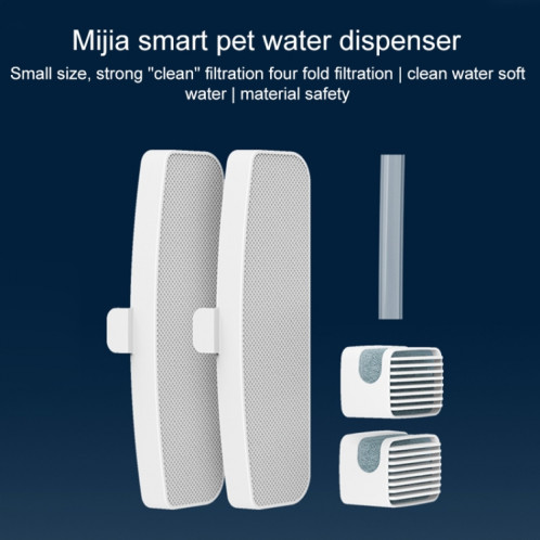 Ensemble de filtres d'origine Xiaomi Mijia pour distributeur d'eau intelligent pour animaux de compagnie (EDA0020529) (blanc) SX501A791-06