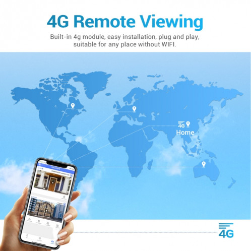 ESCAM QF724 3MP 24h Enregistrement Cloud Storage PT 4G PIR Alarme Caméra IP avec Panneau Solaire, Bandes de Signal Européennes SE22021975-014