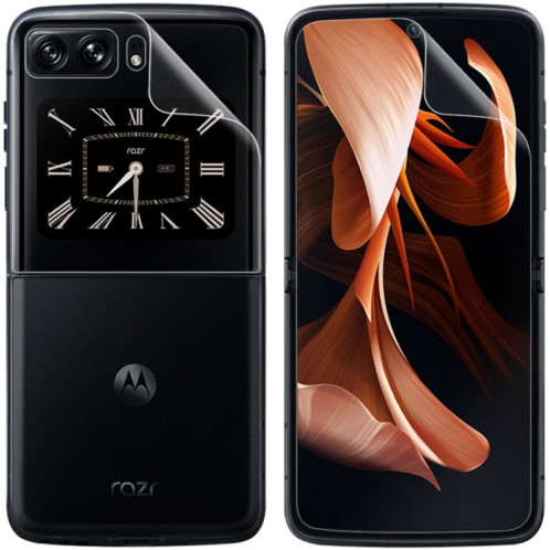 1 ensembles de Film Hydrogel plein écran incurvé imak (écran extérieur + écran intérieur) pour Motorola Moto Razr 2022 SI4402375-06