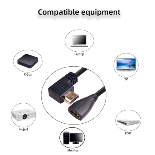 HDL-03 Câble adaptateur coudé mâle vers femelle HDMI 30 cm, type : angle gauche SH7901750-04