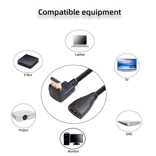 HD270-03 Câble adaptateur HDMI mâle vers femelle de 30 cm, type : 270 degrés SH7903993-04