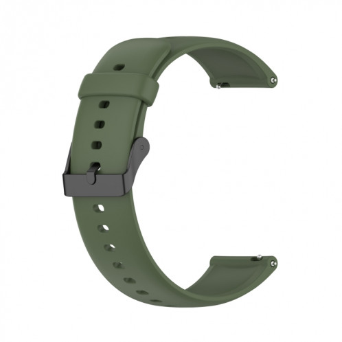 Pour Realme Watch 3 Bracelet de montre en silicone souple de couleur unie (vert foncé) SH601A1076-07