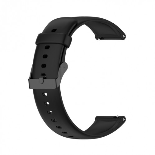 Pour Realme Watch 3 Bracelet de montre en silicone souple de couleur unie (noir) SH601D1022-07
