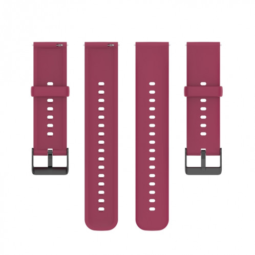 Pour Realme Watch 3 Bracelet de montre en silicone souple de couleur unie (vin rouge) SH601F230-07