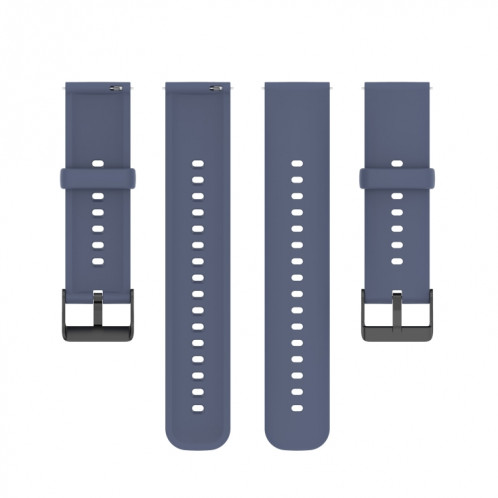 Pour Realme Watch 3 Bracelet de montre en silicone souple de couleur unie (gris bleu) SH601G1872-07