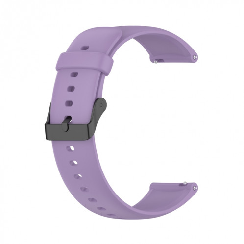 Pour Realme Watch 3 Bracelet de montre en silicone souple de couleur unie (violet clair) SH601H1686-07