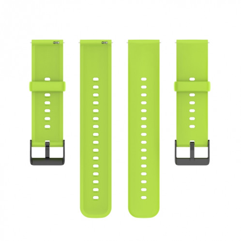Pour Realme Watch 3 Bracelet de montre en silicone souple de couleur unie (vert citron) SH601I304-07