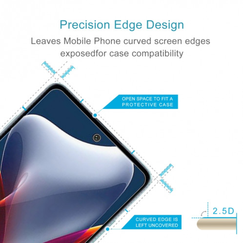 Pour Motorola Edge S30 50 PCS 0.26mm 9H 2.5D Film de verre trempé SH2201177-06