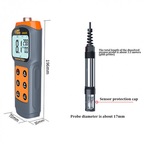Analyseur d'oxygène dissous portable SmartSensor AR8406 dissous SH67171665-07