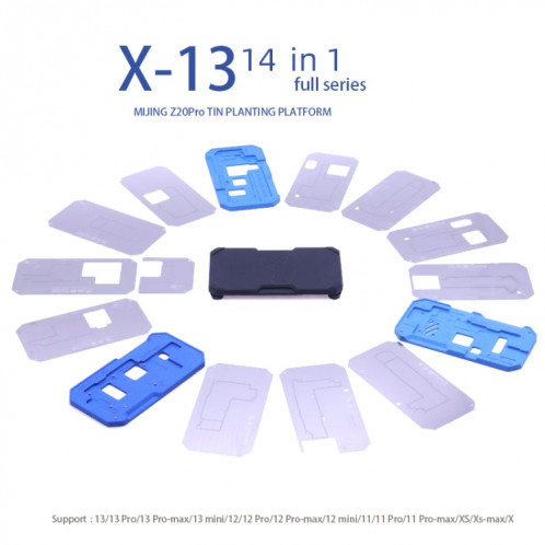 MiJing Z20 Pro pour iPhone X-13 Pro Max 14 en 1 plate-forme de soudure de rebillage de carte mère de couche intermédiaire SH67711430-04