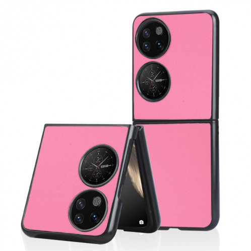 Pour Huawei P50 Pocket Plain Skin Litchi Texture Phone Case (Rose) SH701C204-06