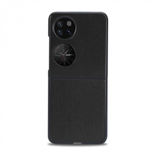 Pour Huawei P50 Pocket Plain Skin Litchi Texture Phone Case (Noir) SH701D676-06