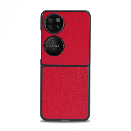 Pour Huawei P50 Pocket Plain Skin Litchi Texture Phone Case (Rouge) SH701E540-06