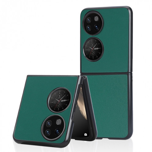 Pour Huawei P50 Pocket Plain Skin Litchi Texture Phone Case (Vert) SH701F278-06