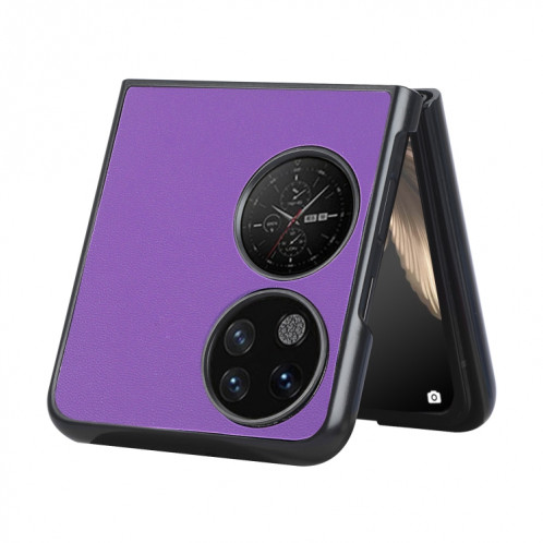 Pour Huawei P50 Pocket Plain Skin Litchi Texture Phone Case (Violet) SH701G556-06
