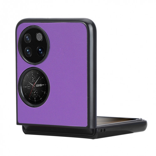Pour Huawei P50 Pocket Plain Skin Litchi Texture Phone Case (Violet) SH701G556-06