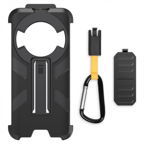 Pour Ulefone Power Armor 16 Pro Ulefone Back Clip Phone Case with Mousqueton (Noir) SU401A495-07