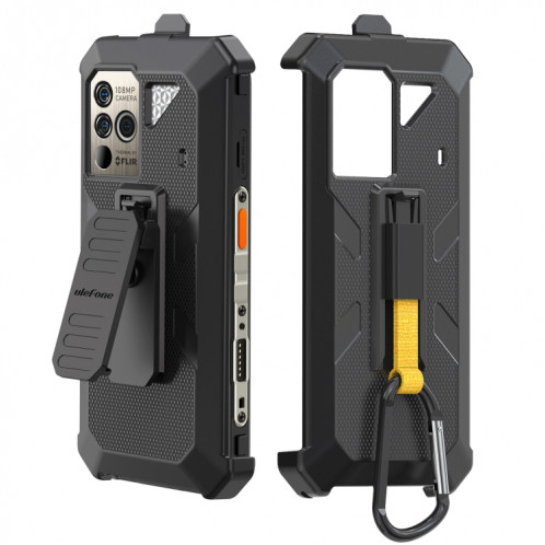Pour Ulefone Power Armor 18T Ulefone Back Clip Phone Case avec Mousqueton (Noir) SU402B99-06