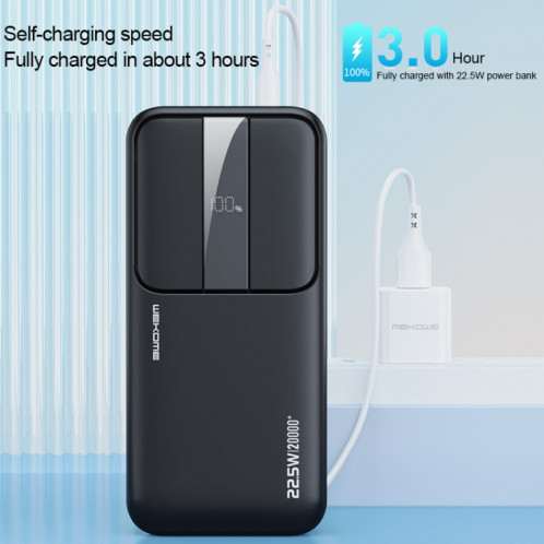 WEKOME WP-301 Gonen Series 10000mAh LED Display Charge Rapide Power Bank (Blanc) SW601A897-010