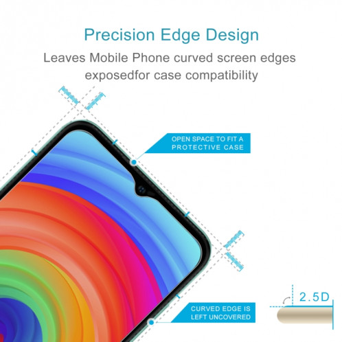 Pour Ulefone Note 14 50pcs 0.26mm 9H 2.5D Film de verre trempé SH9503734-06