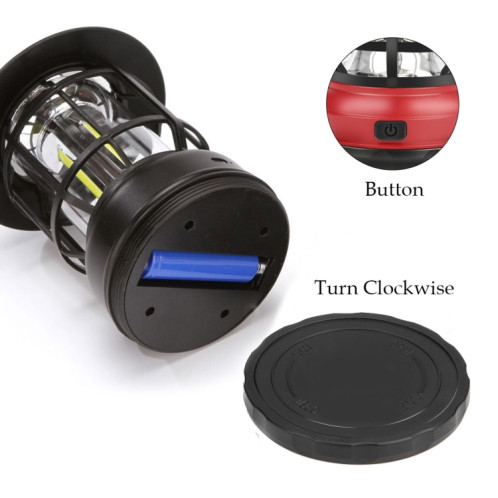 Lanterne de tente de camping portable rétro suspendue, type : chargement USB (rouge). SH202C1782-09
