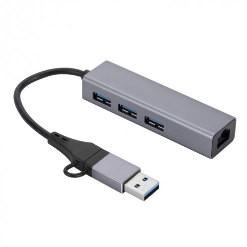 SL-006 USB3.0 Gigabit Réseau Type-C vers Port Réseau USB x 3 HUB SH75601670-04