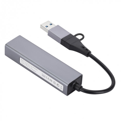 SL-006 USB3.0 Gigabit Réseau Type-C vers Port Réseau USB x 3 HUB SH75601670-04
