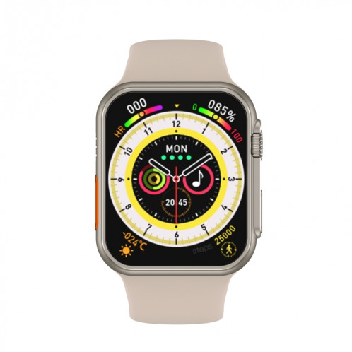 Montre intelligente à écran TFT W8 Ultra 2,02 pouces, étanche IP68, prise en charge de la fréquence cardiaque et de la surveillance de l'oxygène sanguin/modes sportifs multiples (or) SH801A1436-03