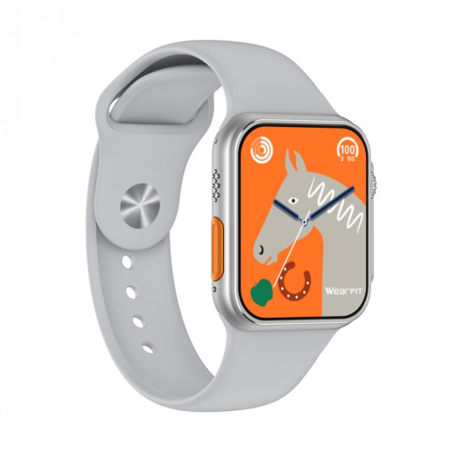 Montre intelligente à écran TFT W8 Ultra 2,02 pouces, prise en charge étanche IP68 surveillance de la fréquence cardiaque et de l'oxygène sanguin/modes sportifs multiples (argent) SH801B1817-03