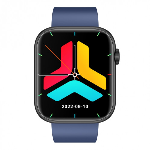 Montre intelligente à écran TFT QX7 1,85 pouces, prise en charge des appels Bluetooth / surveillance du foyer / 100+ modes sportifs (bleu noir) SH601C1352-012