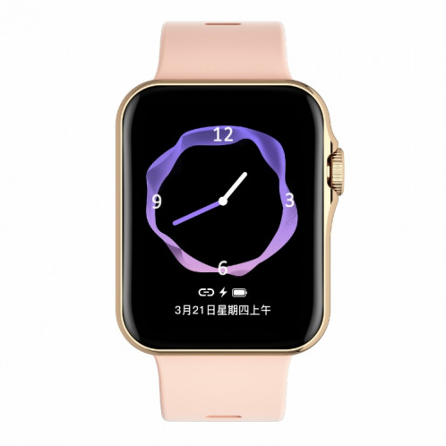 D07 Montre intelligente à écran carré de 1,7 pouces avec encodeur NFC de paiement (or) SH101B692-010