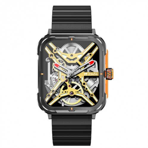 D09 La montre intelligente à écran carré TFT de 1,9 pouces prend en charge la surveillance de la pression artérielle (noir) SH101A523-012
